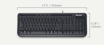 Wired Keyboard 600 USB BK CZ MICROSOFT, ANB-00020