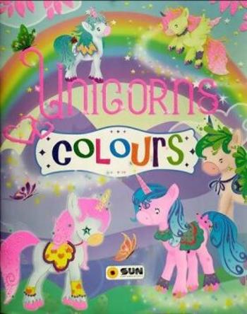 Třpytivé omalovánky: Unicorns - colours - lila