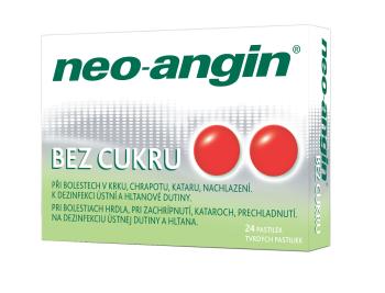 Neo-angin Bez cukru 24 pastilek