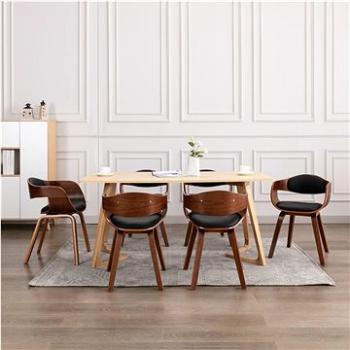 Jídelní židle 6 ks ohýbané dřevo a umělá kůže  (3054813)