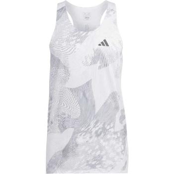 adidas ADIZERO SINGLET TANK TOP Pánské běžecké tílko, bílá, velikost