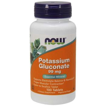 Glukonát draselný 99 mg 100 tab. - NOW Foods