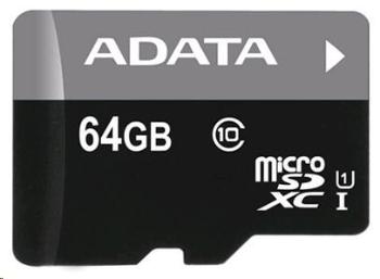 ADATA MicroSDXC karta 64GB Premier UHS-I Class 10 + SD adaptér