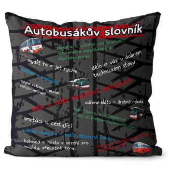 Polštář Autobusákův slovník (Velikost: 40 x 40 cm)