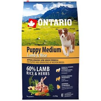 Ontario Puppy Medium Lamb & Rice 6,5kg (8595091780136)