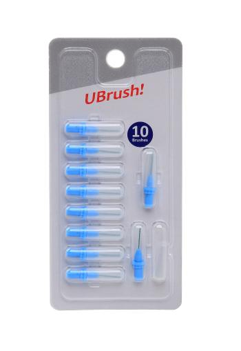 UBrush! Mezizubní kartáček 0,5 mm modrý 10 ks