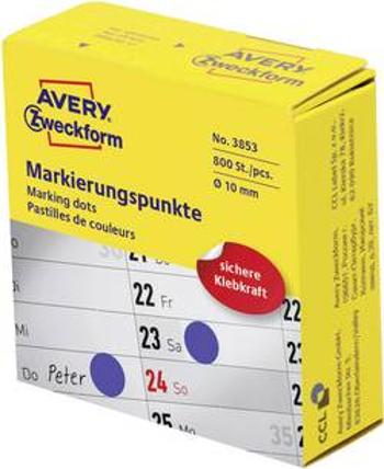 Popisovače etiket Avery-Zweckform 3853 papír, Ø 10 mm, modrá, permanentní 800 ks