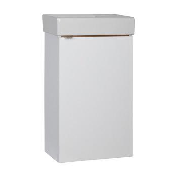 A-Interiéry Koupelnová skříňka s keramickým umyvadlem Amanda W 40 P/L bílá amanda_40_W