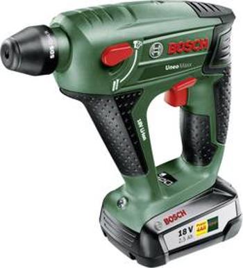 Bosch Home and Garden UneoMaxx SDS quick-aku kladivo 18 V 2.5 Ah Li-Ion akumulátor akumulátor, vč. příslušenství, kufřík