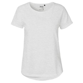 Neutral Dámské tričko s ohrnutými rukávy z organické Fairtrade bavlny - Popelavá | XS
