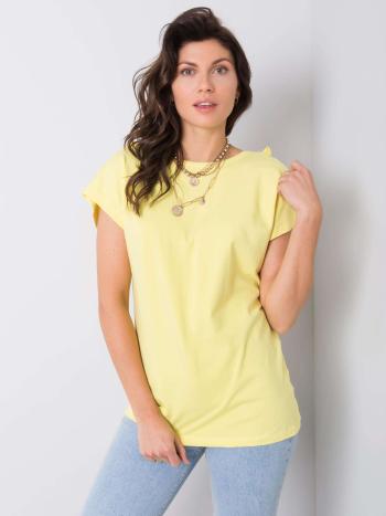 ŽLUTÉ TRIČKO S VOLÁNEM NA ZÁDECH FA-BZ-6299.01P-YELLOW Velikost: ONE SIZE