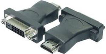 DVI / HDMI adaptér LogiLink AH0002, [1x DVI zásuvka 24+1pólová - 1x HDMI zástrčka], černá