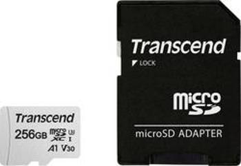 Paměťová karta microSDXC, 256 GB, Transcend Premium 300S, Class 10, UHS-I, UHS-Class 3, v30 Video Speed Class, A1 Application Performance Class, vč. S