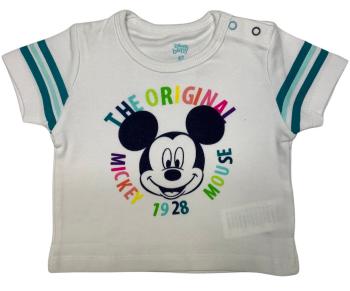EPlus Dětské triko s krátkým rukávem - Mickey Mouse bílé Velikost nejmenší: 12 měsíců