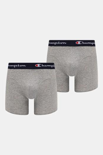 Boxerky Champion 2-pack pánské, šedá barva