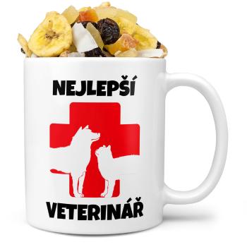 Hrnek Nejlepší veterinář – kříž (Náplň hrníčku: Tropická směs)