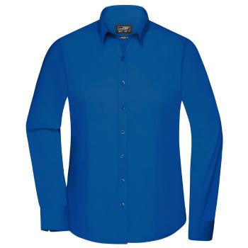 James & Nicholson Dámská košile s dlouhým rukávem JN677 - Královská modrá | S