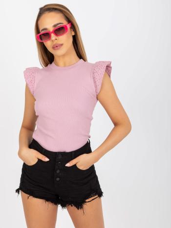 RŮŽOVÁ HALENKA S VOLÁNKY NA RUKÁVECH FN-BZ-4592.12-DARK PINK Velikost: L/XL