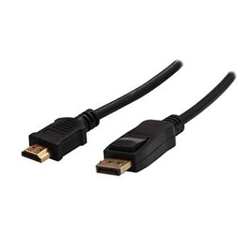 Video kabel DisplayPort samec - HDMI samec, 5m, černá, Logo blistr, DOPRODEJ