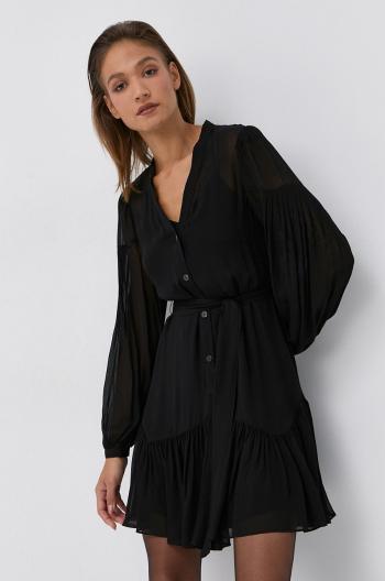 Šaty The Kooples černá barva, mini, jednoduché