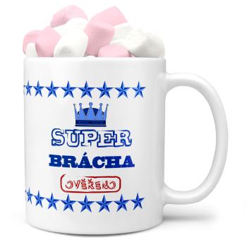 Hrnek Super brácha, ověřeno (Náplň hrníčku: Marshmallow)