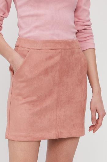 Sukně Vero Moda růžová barva, mini, jednoduchá