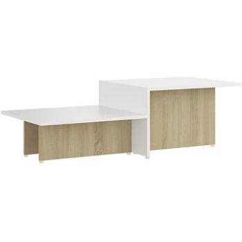 Konferenční stolek dub sonoma a bílý 111,5x50x33 cm dřevotříska (805571)