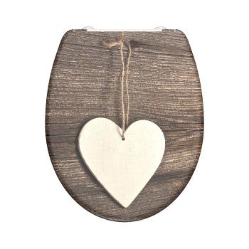 Eisl WC prkénko Duroplast Soft Close Wood Heart 82377 wc_eis_82377