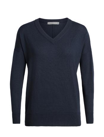 dámský merino svetr ICEBREAKER Wmns Shearer V Sweater, Midnight Navy velikost: XS