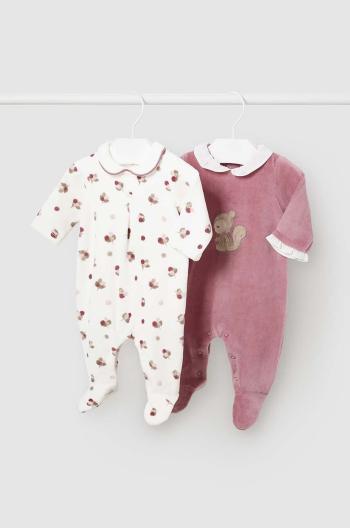 Kojenecký overal Mayoral Newborn 2-pack růžová barva, 2777