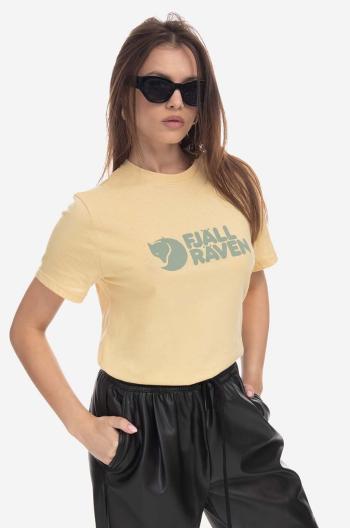 Tričko Fjallraven Fjallraven Logo Tee žlutá barva, s potiskem, F87146