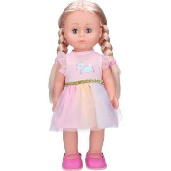 Wiky Eliška chodící panenka 41 cm růžové šaty