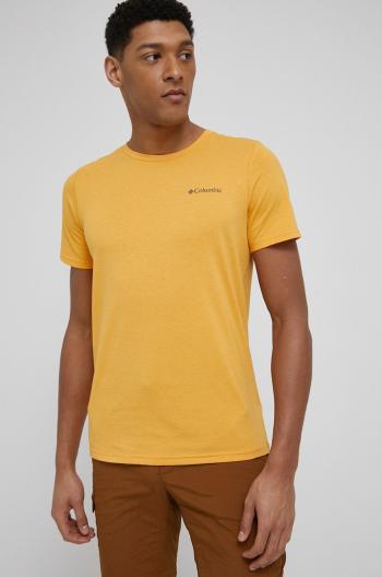 Sportovní tričko Columbia Sun Trek žlutá barva