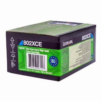 LEXMARK 80C2XCE - originální toner, azurový, 4000 stran