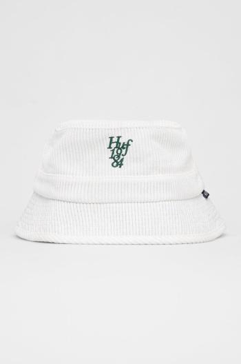 Manšestrový klobouok HUF bílá barva
