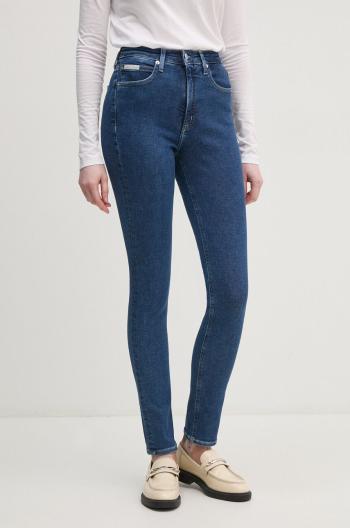 Džíny Calvin Klein Jeans dámské, tmavomodrá barva, J20J224017