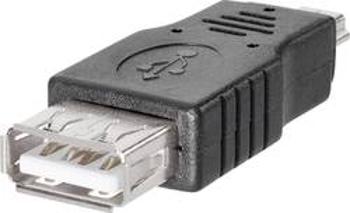 USB adaptér zásuvka USB Typ A <=> zástrčka mini USB Typ B BKL Electronic 10120275, černý