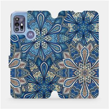 Flipové pouzdro na mobil Motorola Moto G30 - V108P Modré mandala květy (5903516686926)