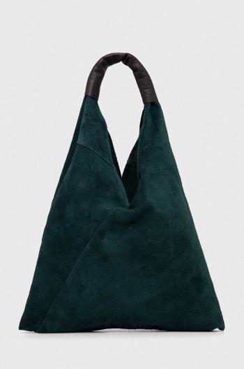 Semišová kabelka Answear Lab zelená barva