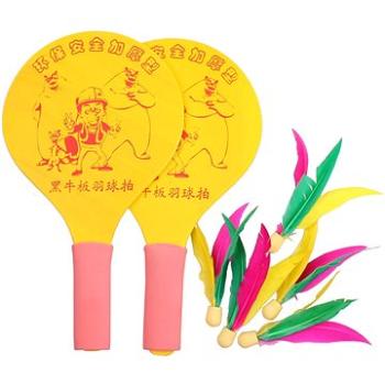 Merco Battledore dřevěné pálky na badminton žlutá (32365)