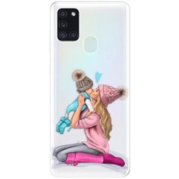 iSaprio Kissing Mom - Blond and Boy pro Samsung Galaxy A21s (kmbloboy-TPU3_A21s)