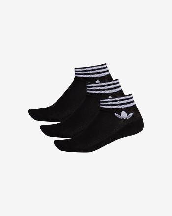 adidas Originals Trefoil Ankle Ponožky 3 páry Černá
