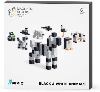 PIXIO Black & White Animals magnetická stavebnice