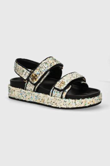 Sandály Tory Burch Kira Sport Sandal dámské, béžová barva, na platformě, 158956-001