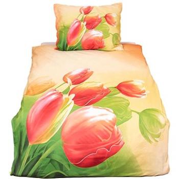 TopProstěradla 3D povlečení 140×200+70×90 - Tulipány (1000LP3D51)