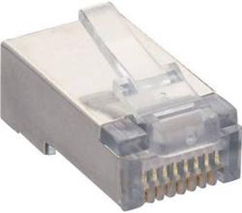 Konektor RJ45 Lumberg P 129 S, zástrčka rovná, AWG 26, AWG 26, transparentní