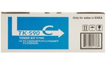 Kyocera toner TK-590C/ FS-C2026MFP/ C2126MFP/ 5 000 stran/ Modrý, TK-590C