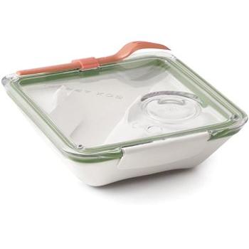 BLACK+BLUM Svačinový box LunchBox Appetit 880ml, bílý/olivový (BA010)