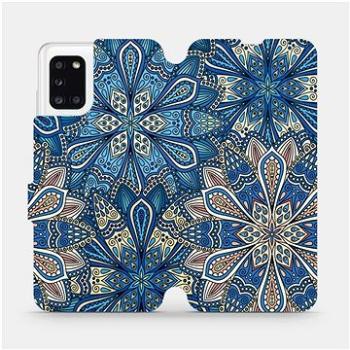 Flipové pouzdro na mobil Samsung Galaxy A31 - V108P Modré mandala květy (5903516227204)