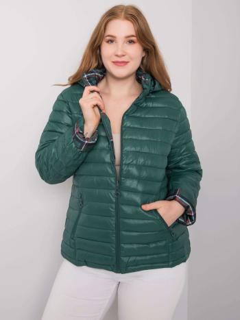 ZELENÁ DÁMSKÁ OBOUSTRANNÁ BUNDA -NM-KR-Z-2750.93-DARK GREEN Velikost: M